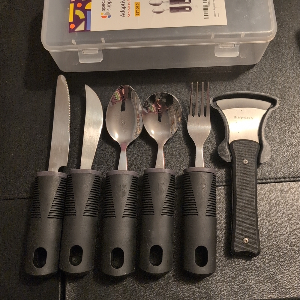 Adaptive Utensils Big large Handle Cutlery Easy grip flatware arthritis